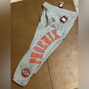NWT - Mitchell & Ness Heather Gray Phoenix Suns Fleece Sweatpants, Size - M